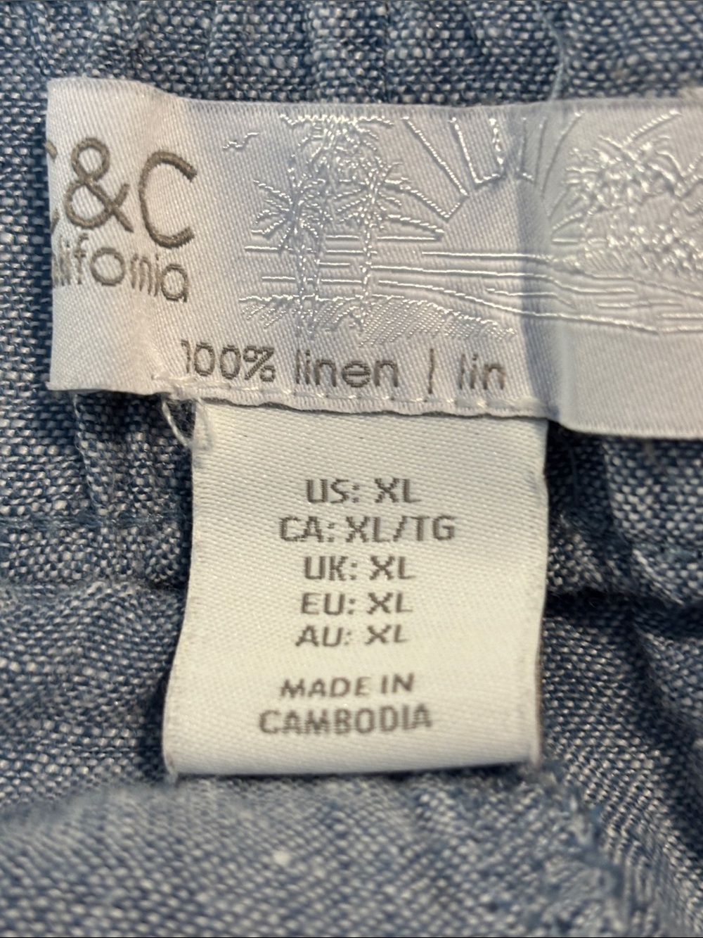 C&C California Women Linen Shorts - 100% Linen Light Blue